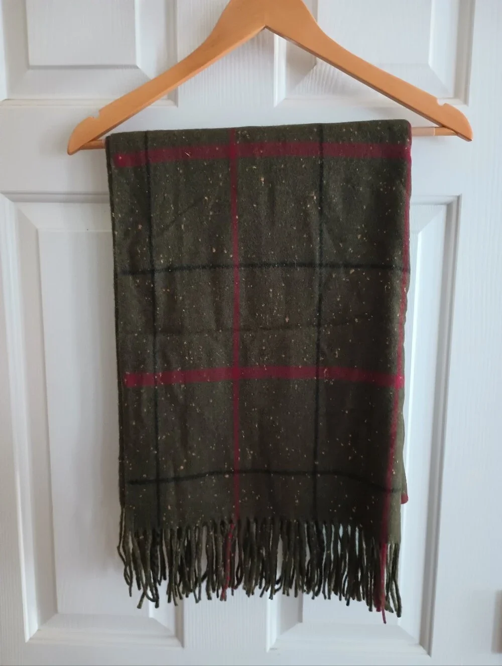 Anthropologie Plaid Fringe Scarf